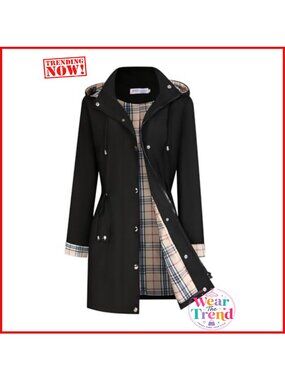 Waterproof Hooded Lightweight Windbreaker Rain Coat